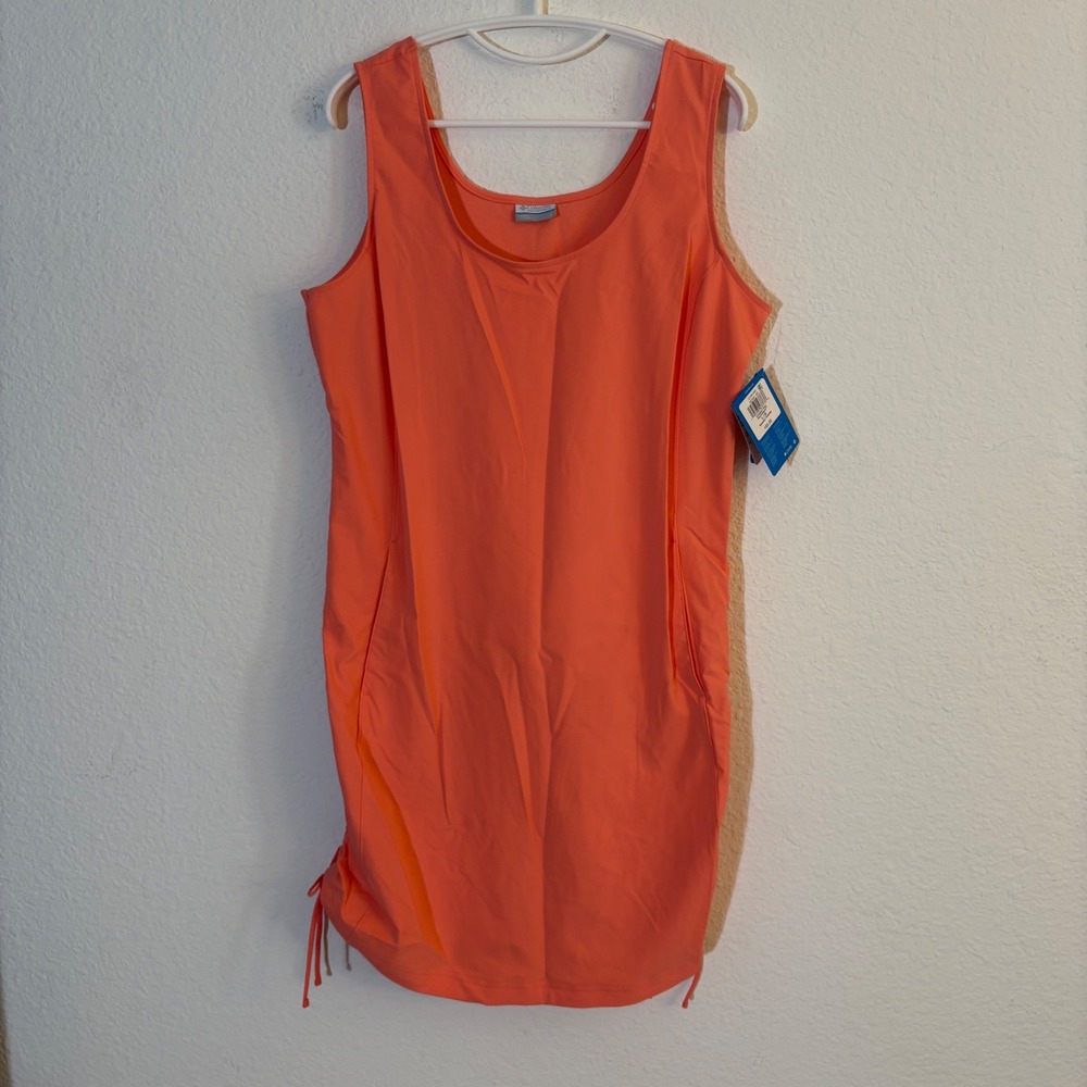 Columbia All Seasons Dress Womens Size Large Bright Coral Pink NWT